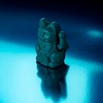 Mini Gato de la suerte solar verde | DON038