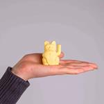 Mini Gato de la suerte solar amarillo | DON040