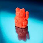 Mini Gato de la suerte solar naranja | DON039