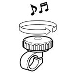 Timbre giratorio naranja | RAI005