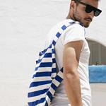 Bolsa + Mochila rayas azules | NOT007