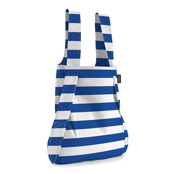 Bolsa + Mochila rayas azules | NOT007