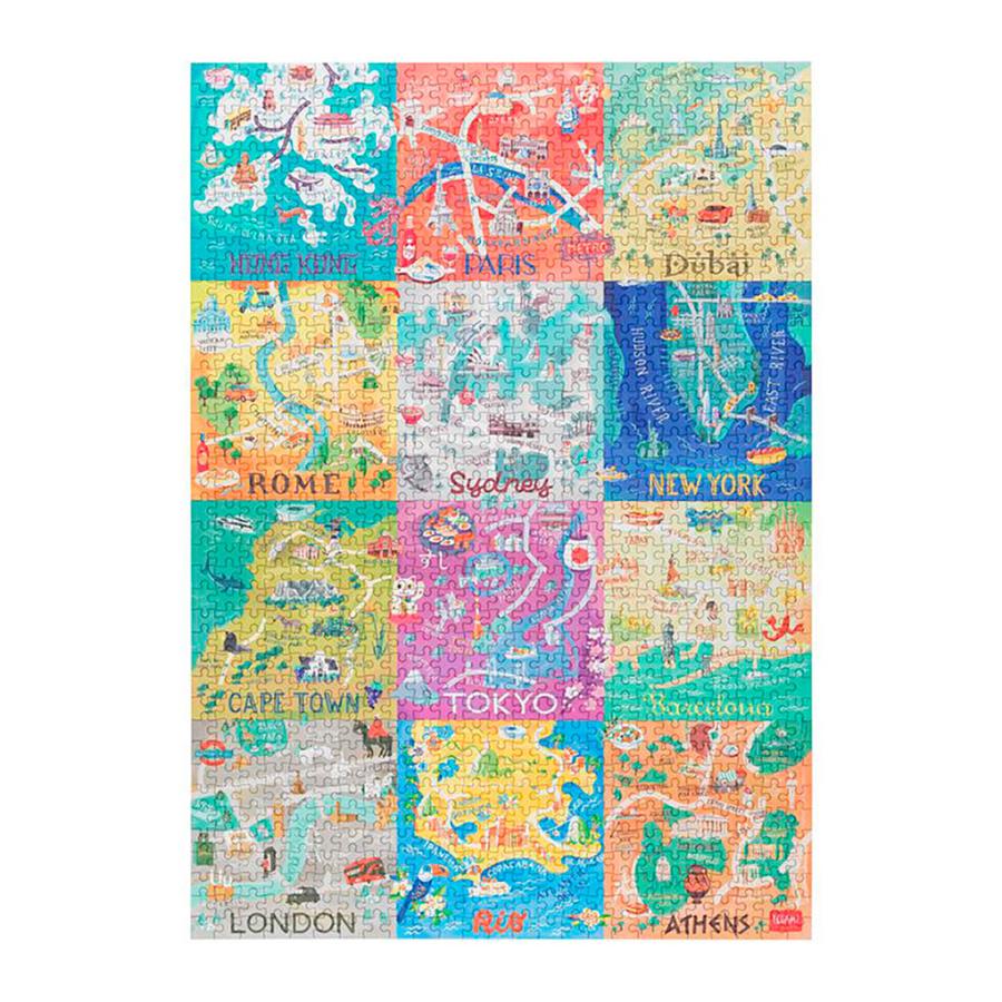 Puzzle 1000 piezas ciudades | LEG0135