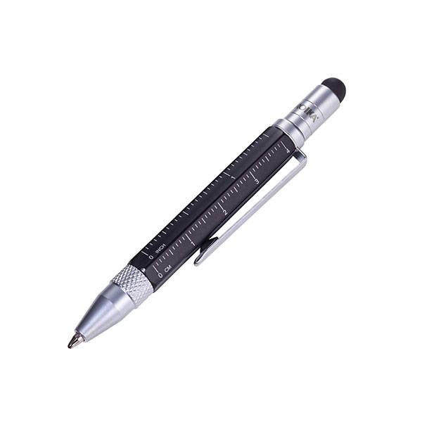 Mini bolígrafo multifunción negro | TRO048