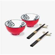 Set 2 boles + palillos rojo | WD008