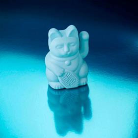 Mini Gato de la suerte solar azul | DON037