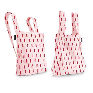 Bolsa + Mochila rayas rosa | NOT019