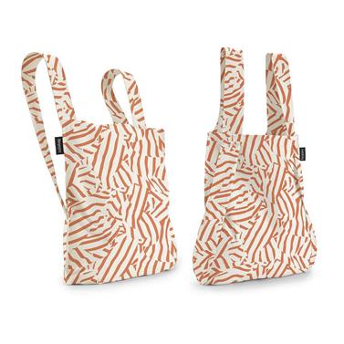 Bolsa + Mochila rayas naranja | NOT015