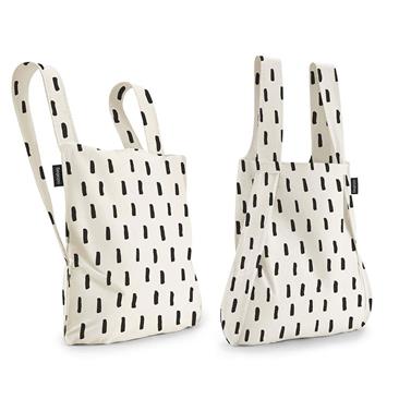 Bolsa + Mochila rayas negras | NOT018